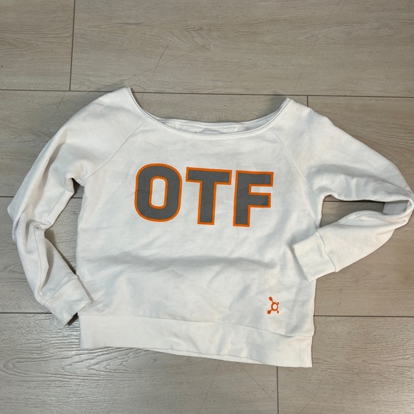 Orangetheory off the shoulder long sleeve. Size Small - Picture 1 of 2